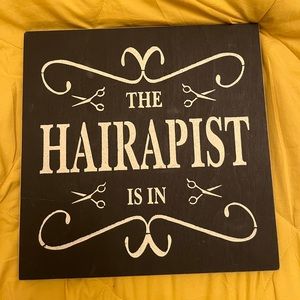 12x12 “The Hairapist Is In” Hanging Sign